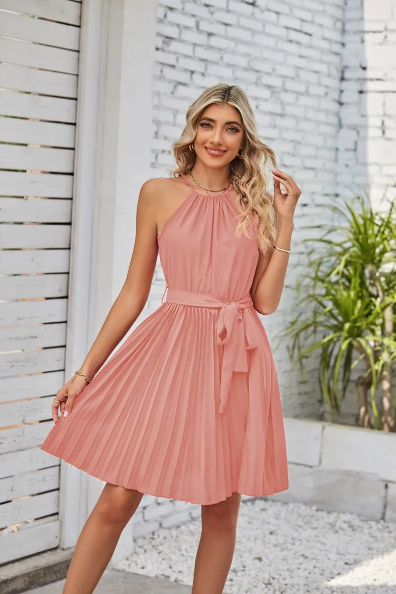 Elegant Halter Strapless Summer Dress