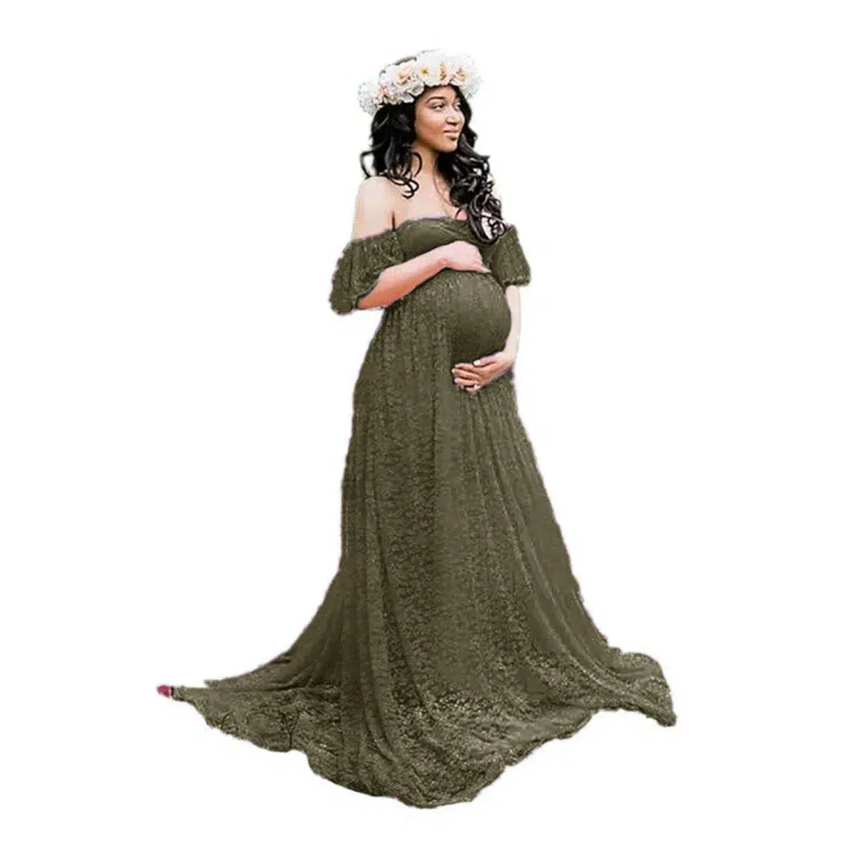 Elegant Maternity Dress for Photo Shoots