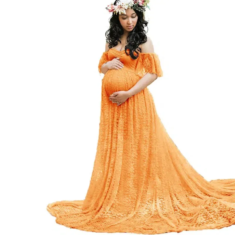 Elegant Maternity Dress for Photo Shoots