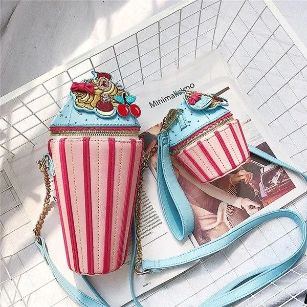 Embroidered Cupcake Handbag