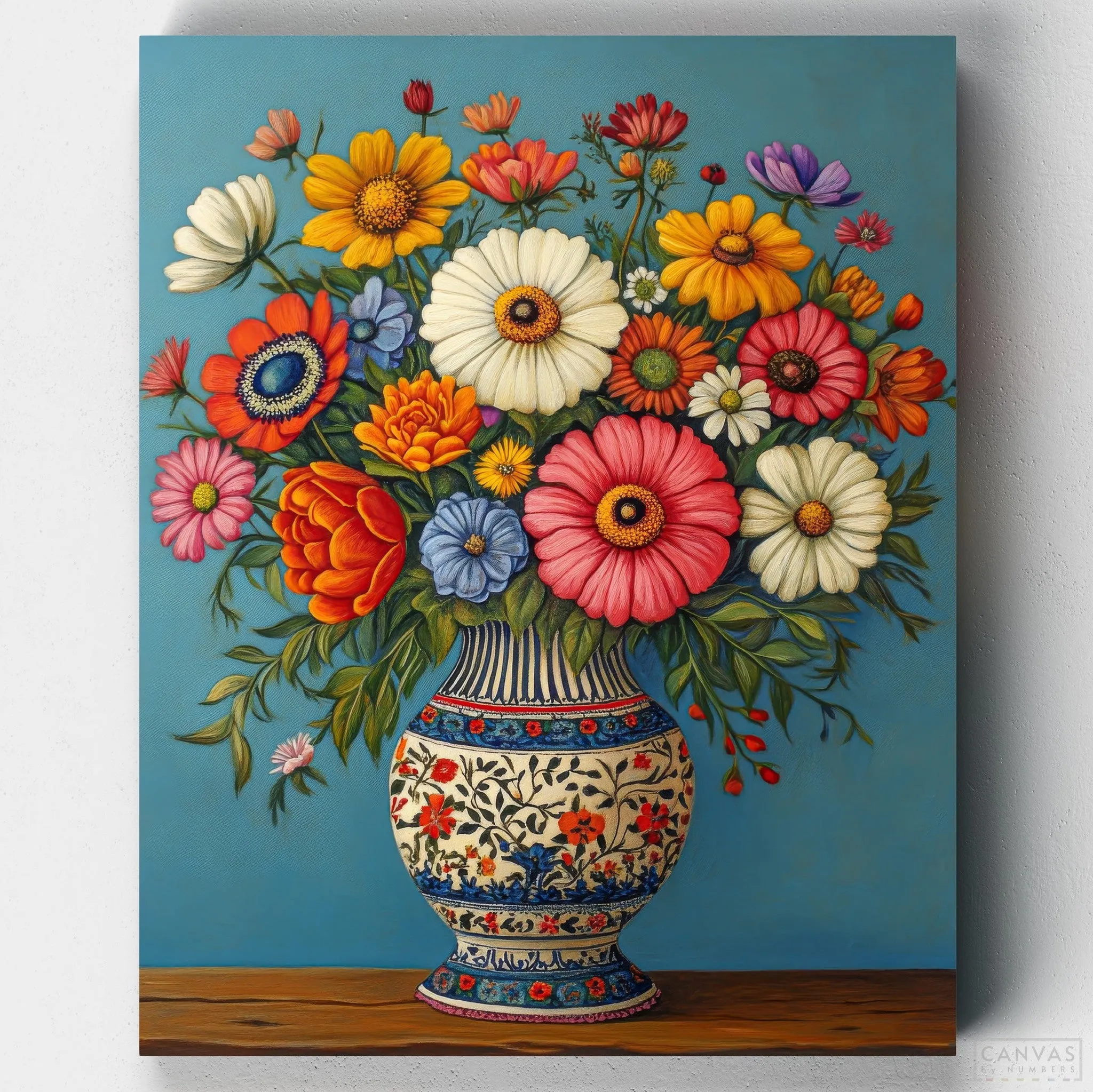 Floral Vase Composition – Paint by Numbers