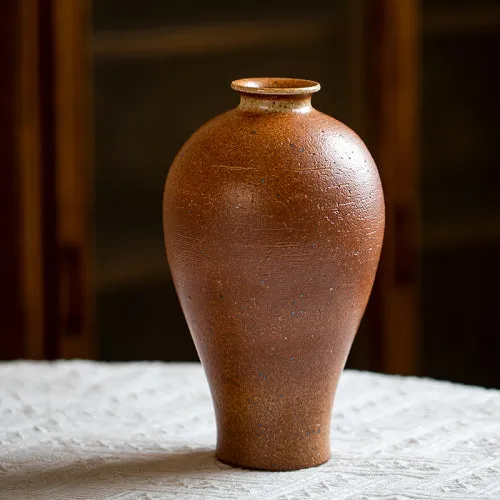 Gohobi Handmade Ceramic Large Brwon Vase