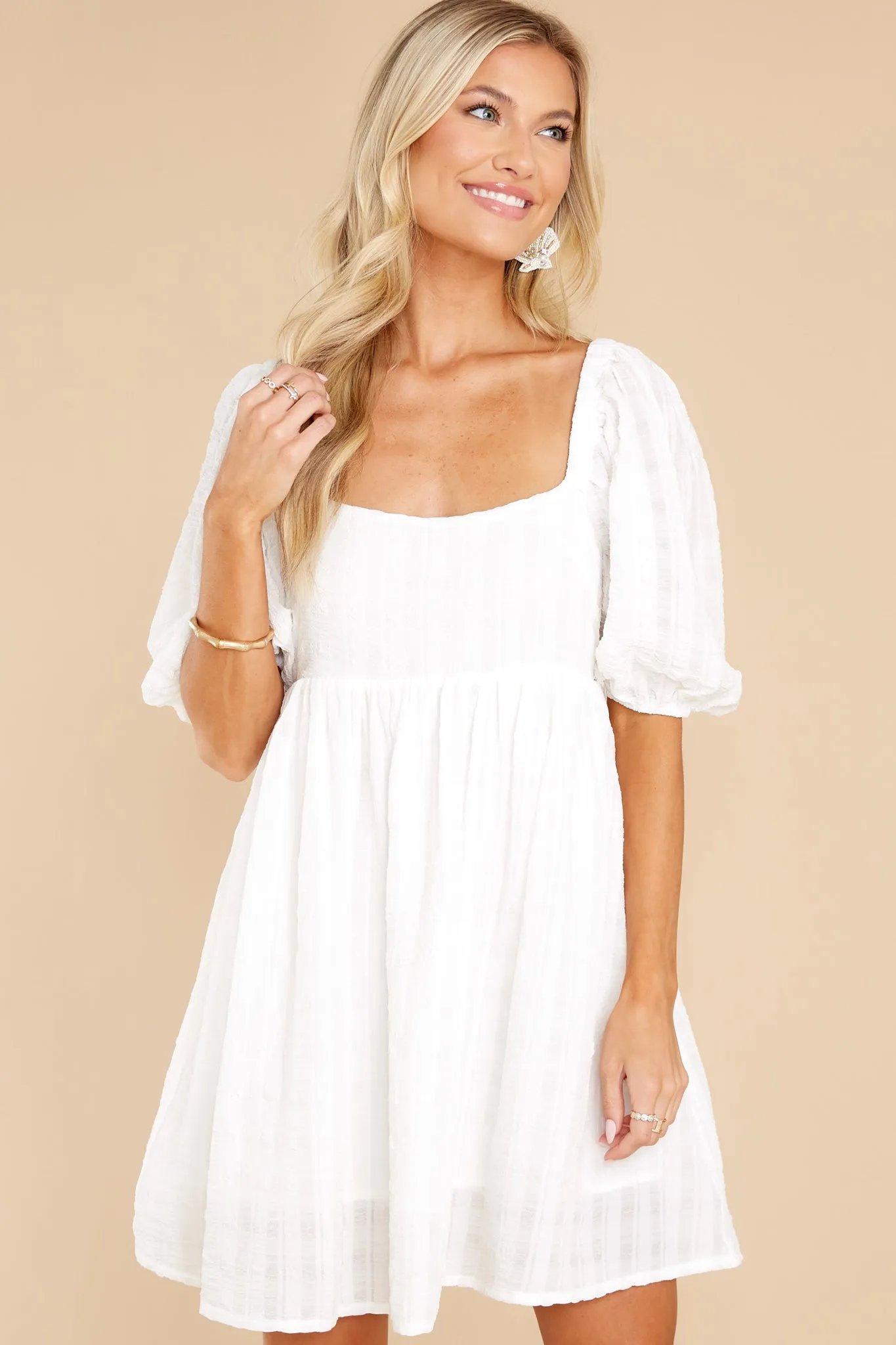 Inglis White Mini Dress