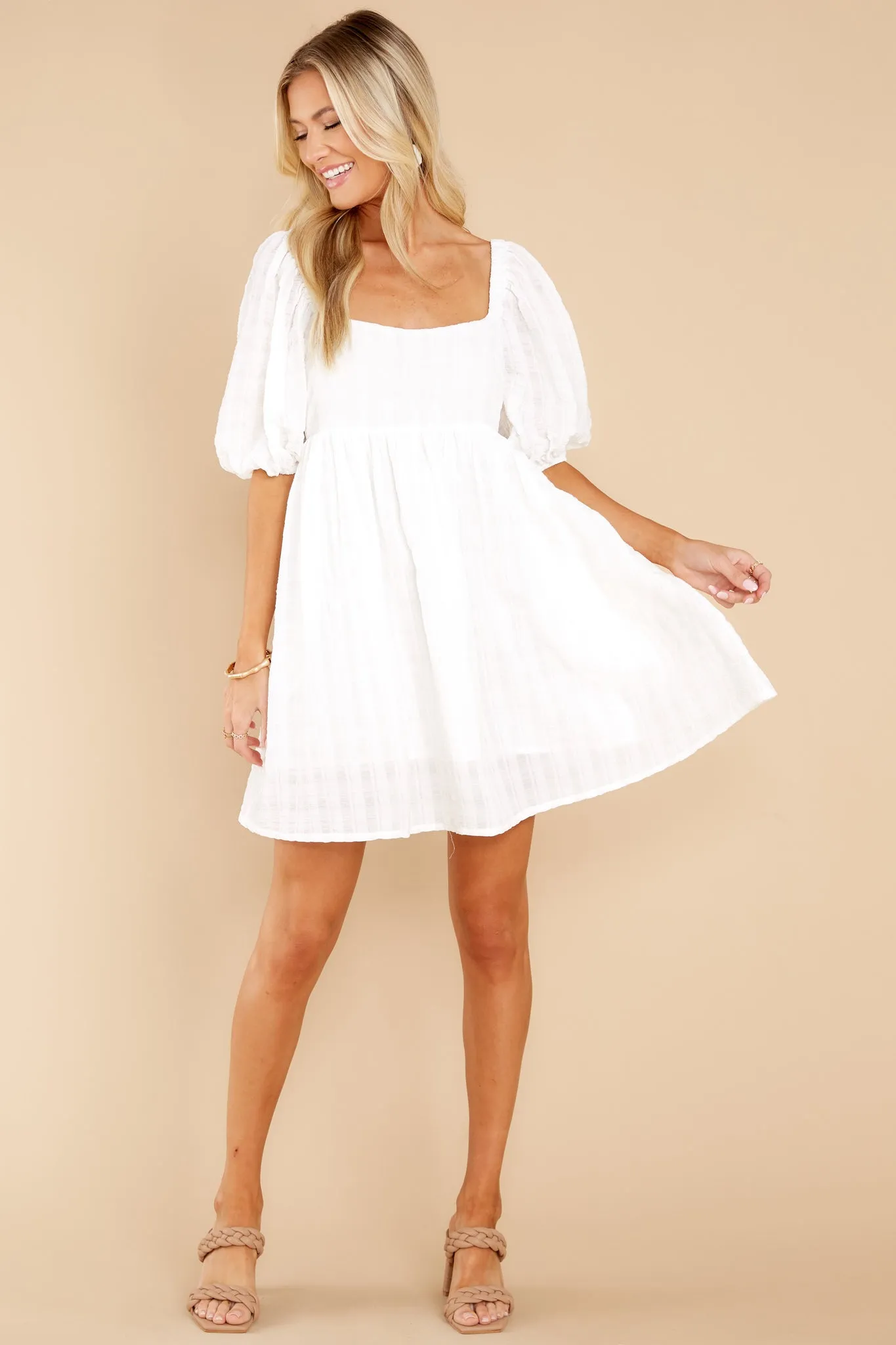 Inglis White Mini Dress