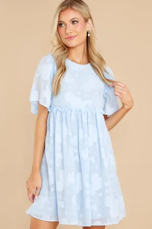 It's Your Turn Light Blue Floral Print Dress