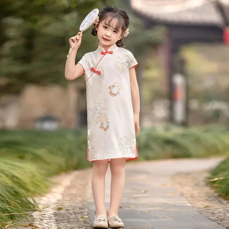 'Jade Rabbit' Girl's Chinese Qipao Dress