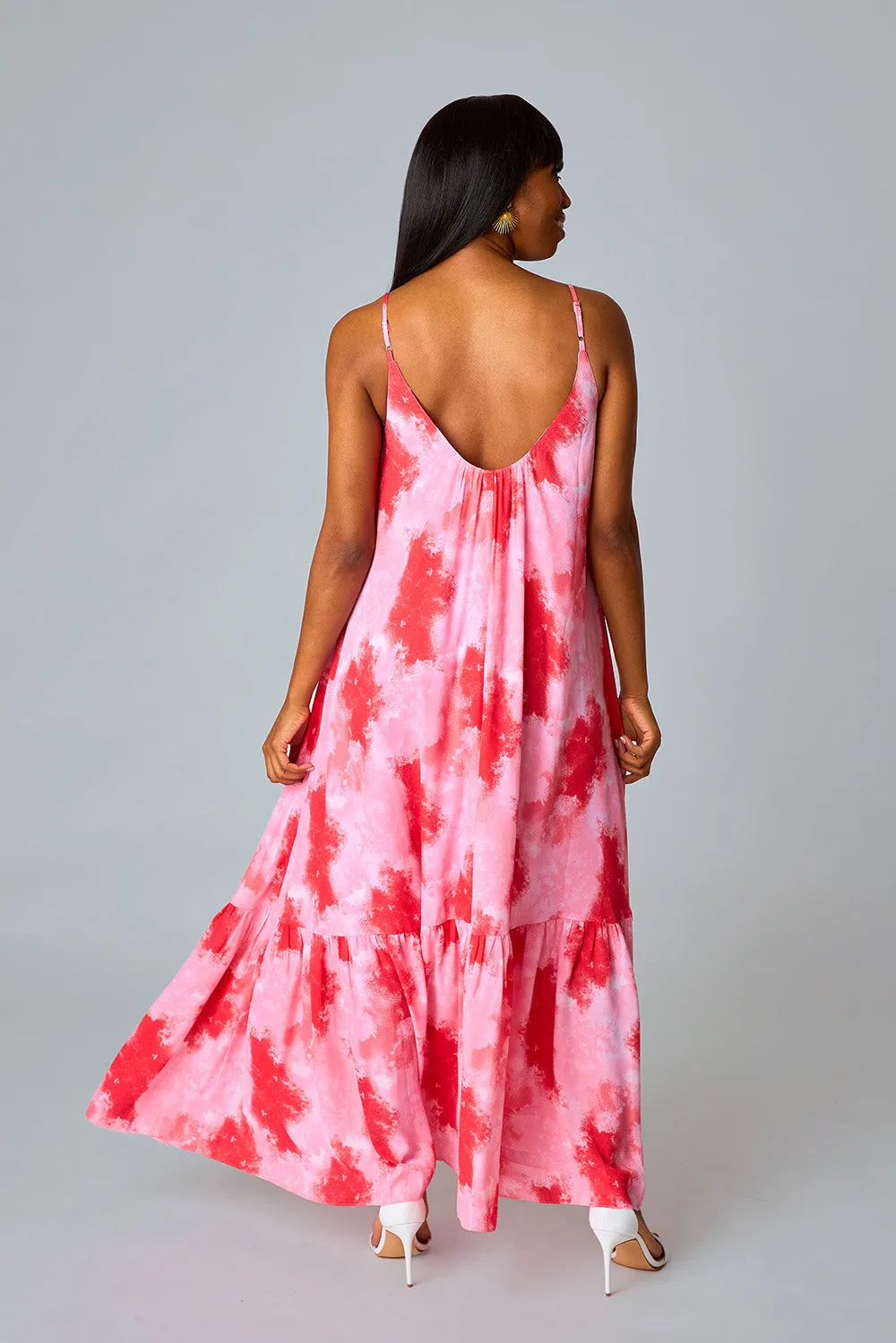 Katey Scooped Neck Maxi Dress - Sunset