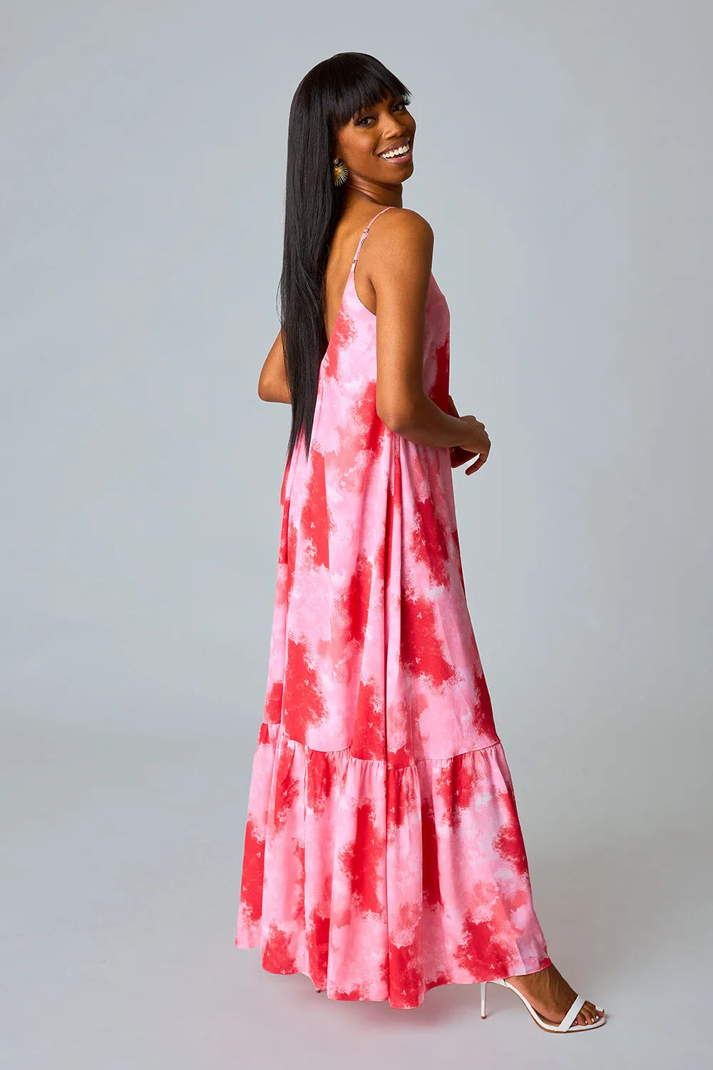 Katey Scooped Neck Maxi Dress - Sunset