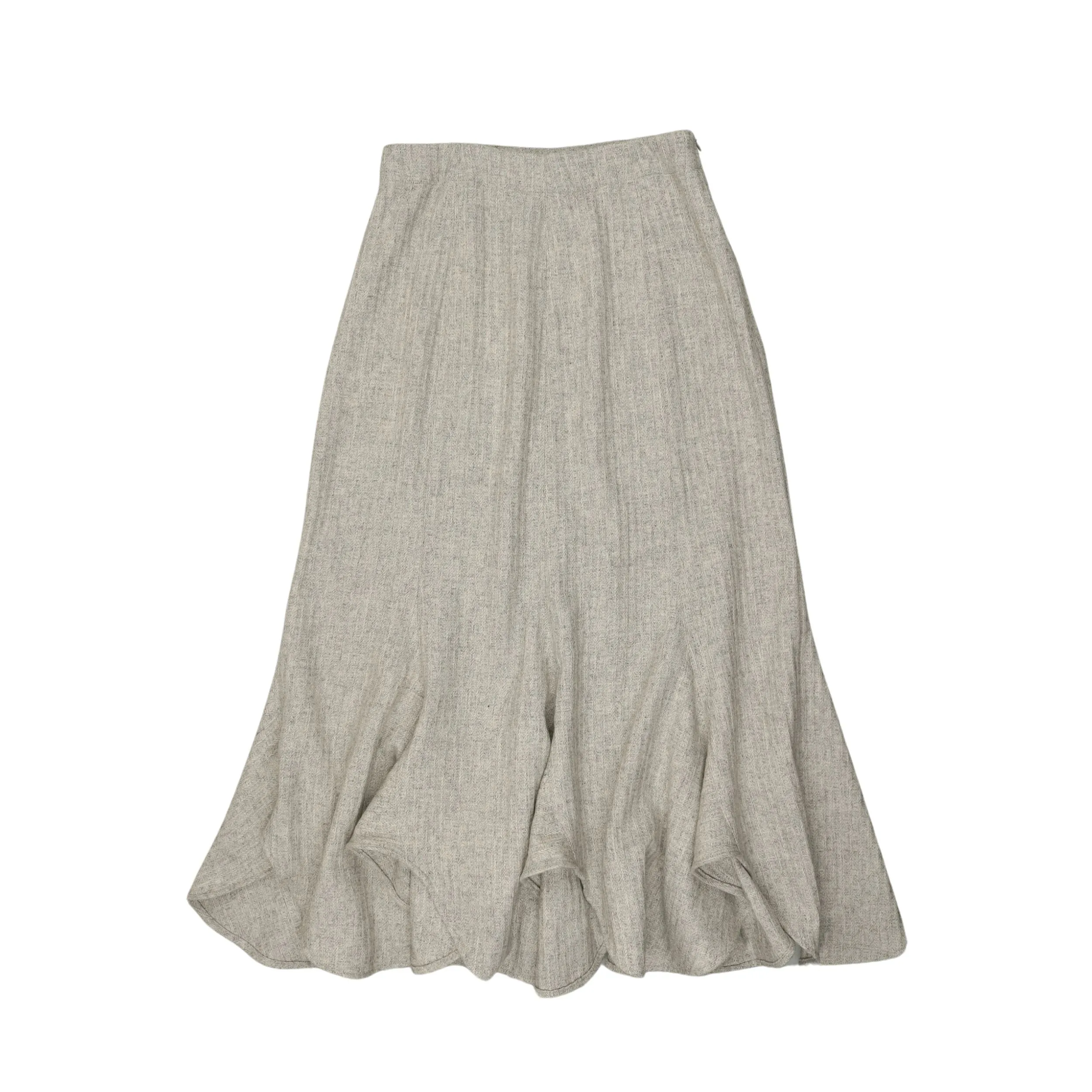 Light Grey Wool Maxi Skirt