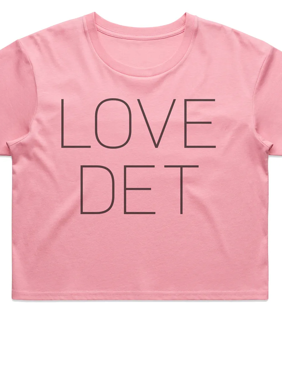 Love Det Women’s Premium Crop Top - Black / Bubblegum