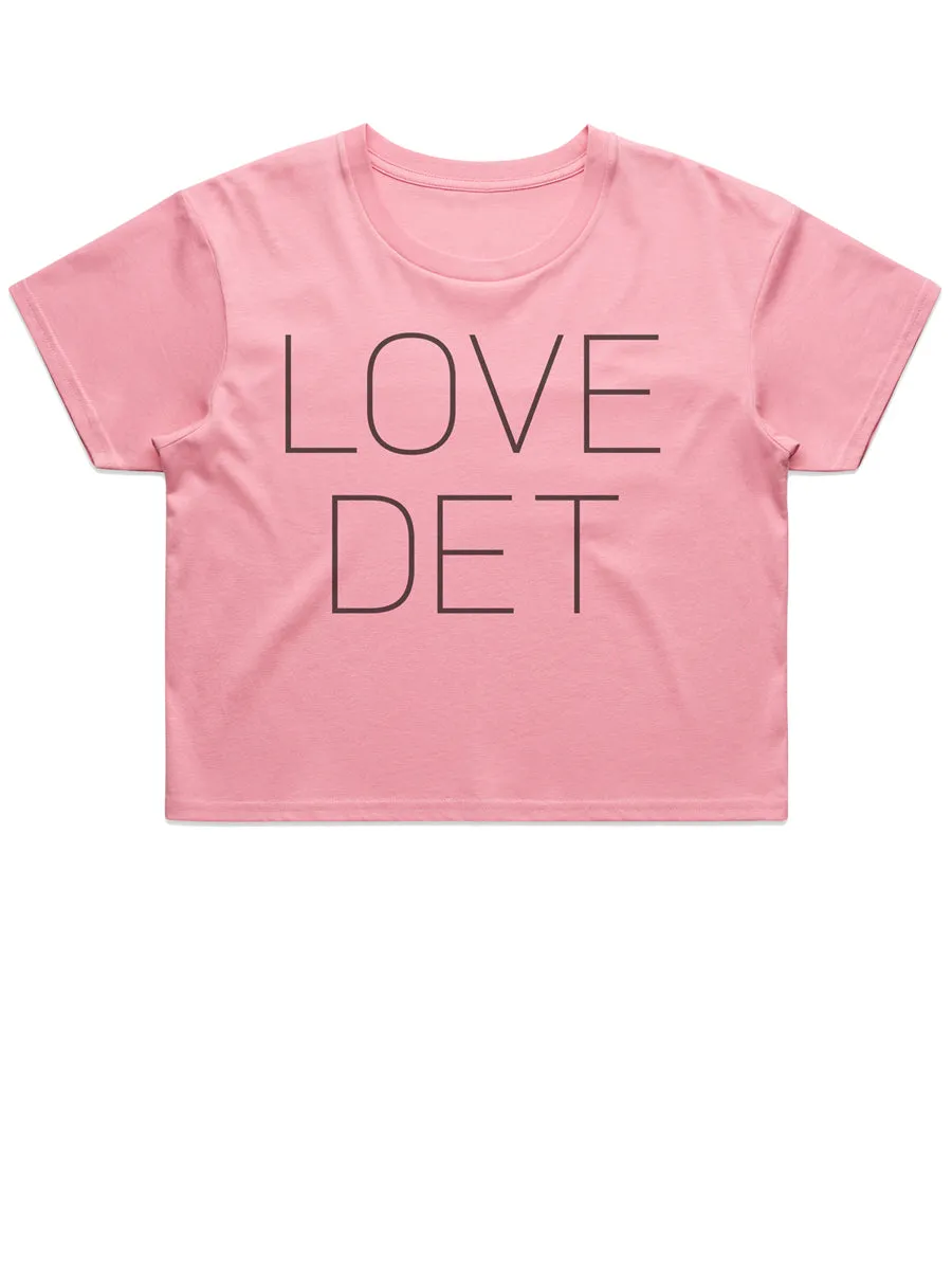 Love Det Women’s Premium Crop Top - Black / Bubblegum