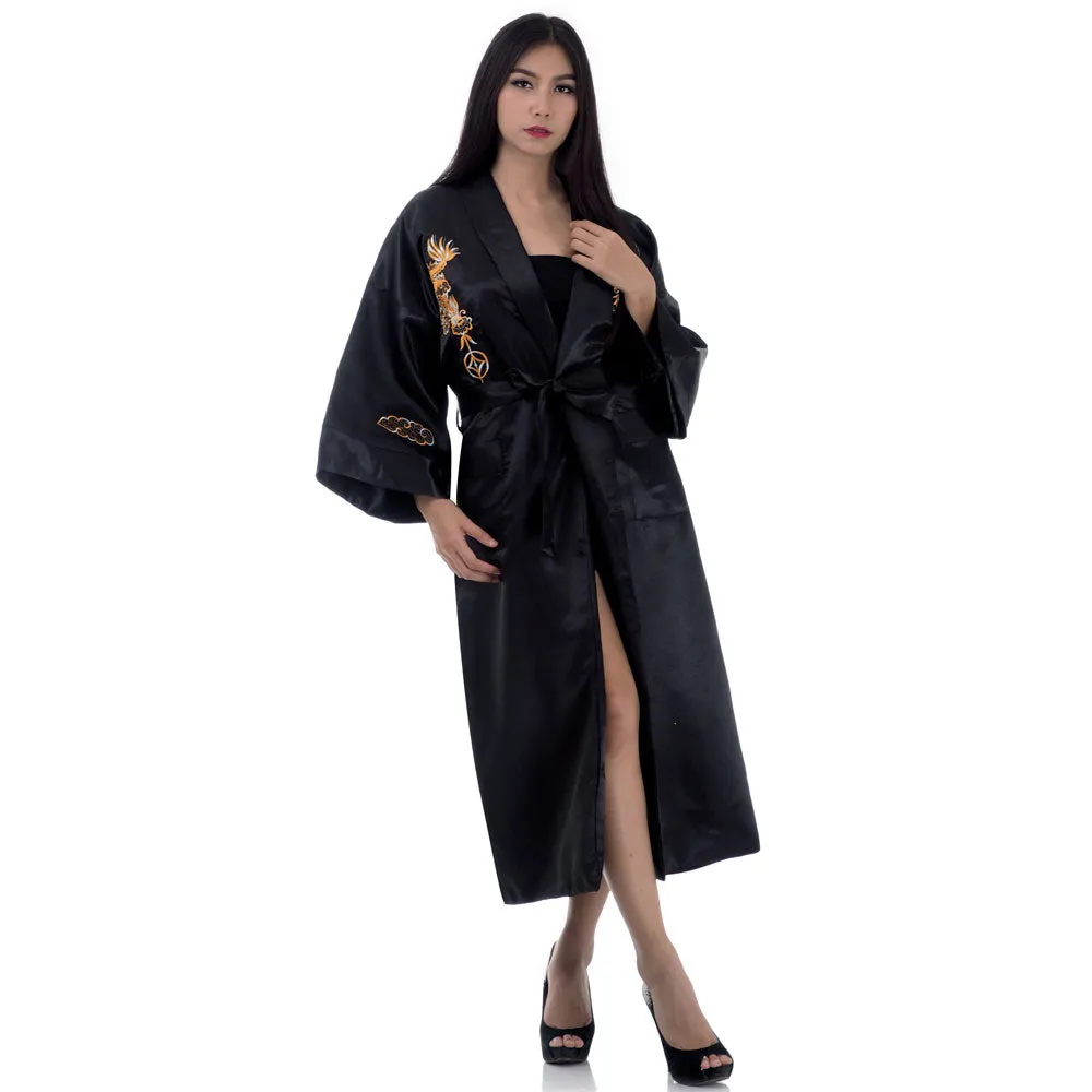 Midnight Dragon Women’s Reversible Kimono Robe