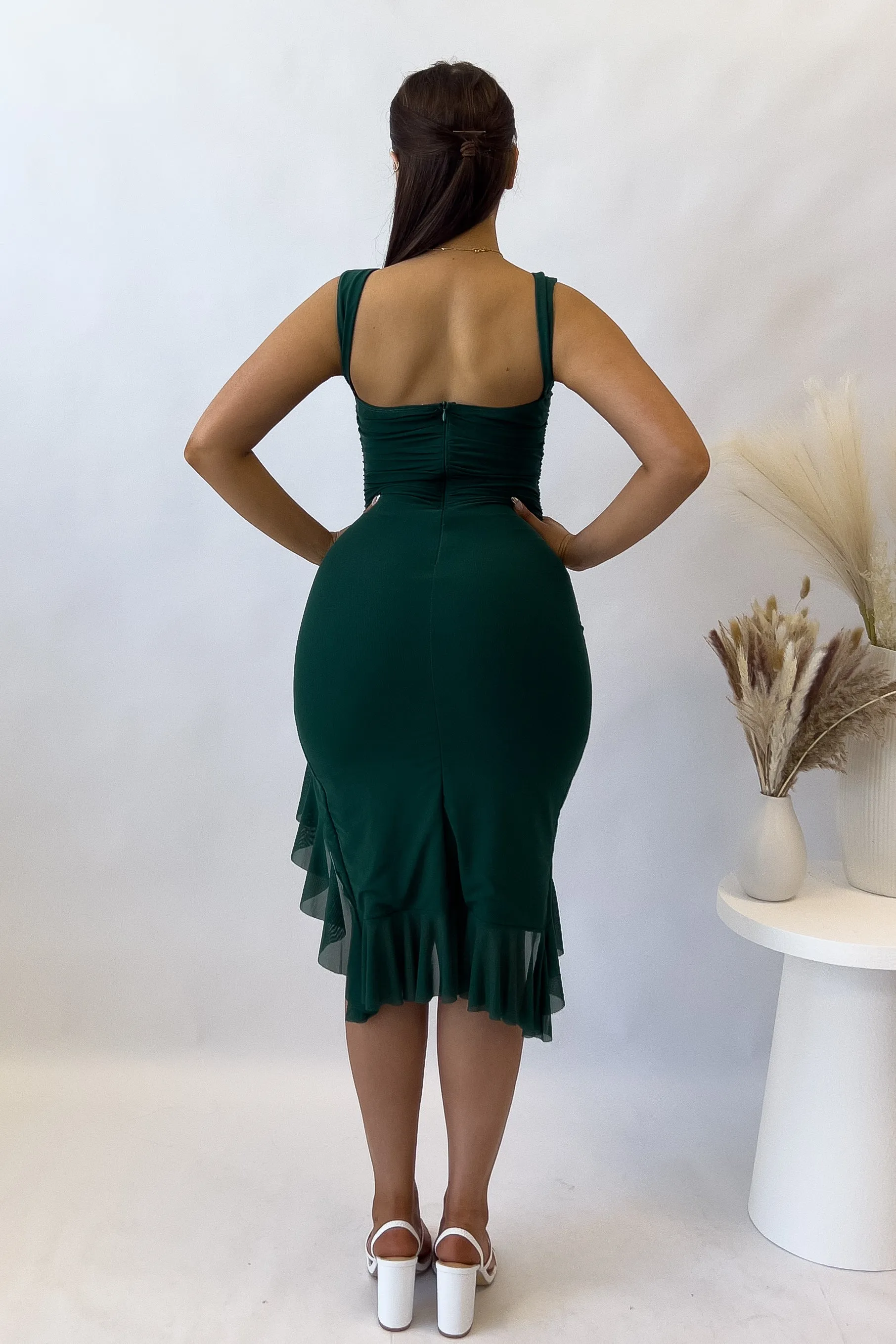 Moss Midi Dress - Green