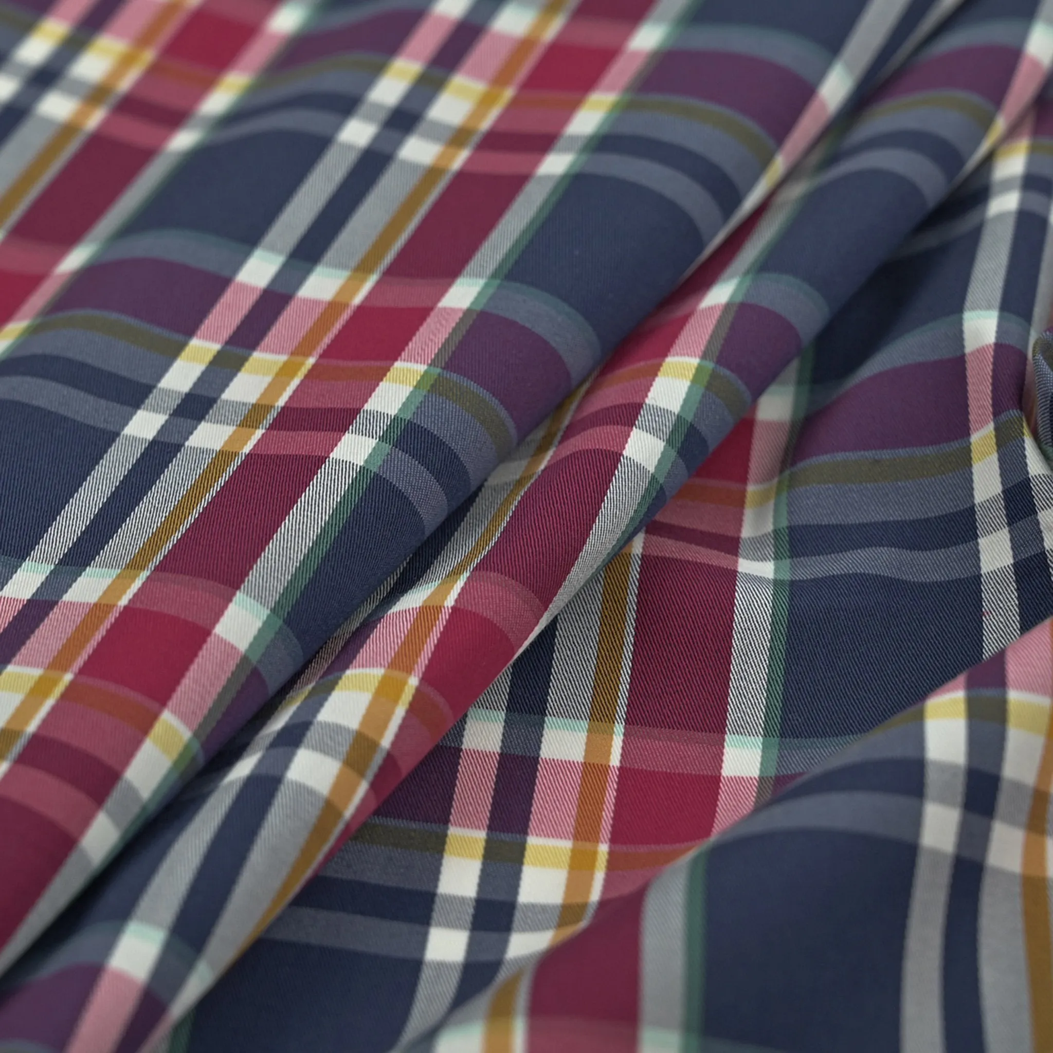 Multicolor Poplin Plaid Fabric 99057