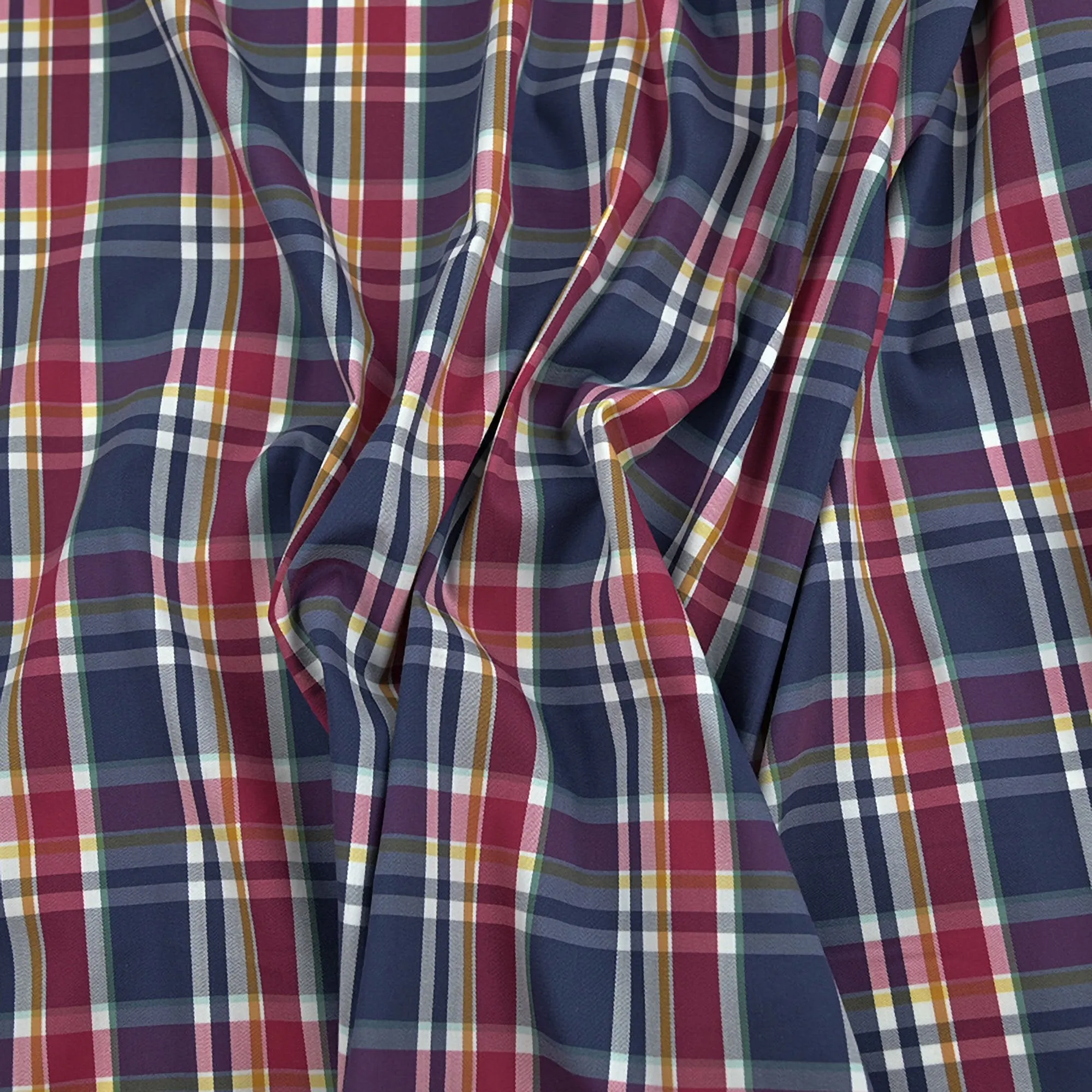 Multicolor Poplin Plaid Fabric 99057