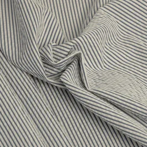 Navy & White Stripes Cotton 2307