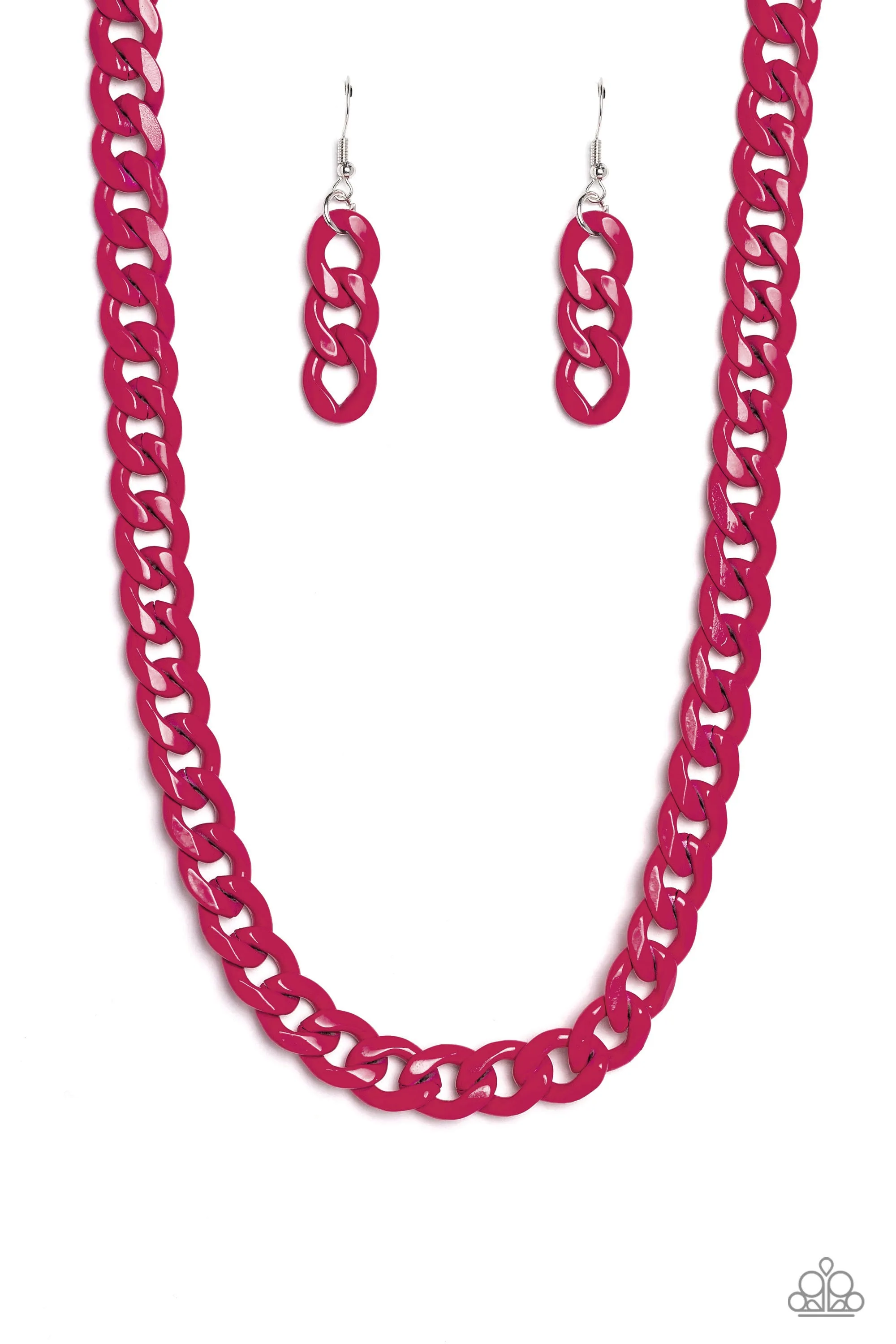 Painted Powerhouse - Pink Necklace - Paparazzi Accessories