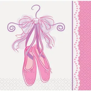 Pink Ballerina Beverage Napkins (16ct)