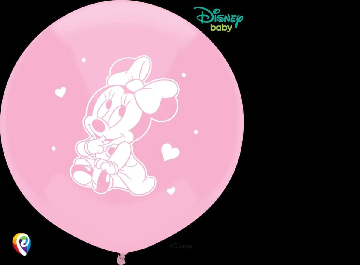 Pioneer - 17" Baby Minnie Mouse Pink Latex Balloons (3ct)