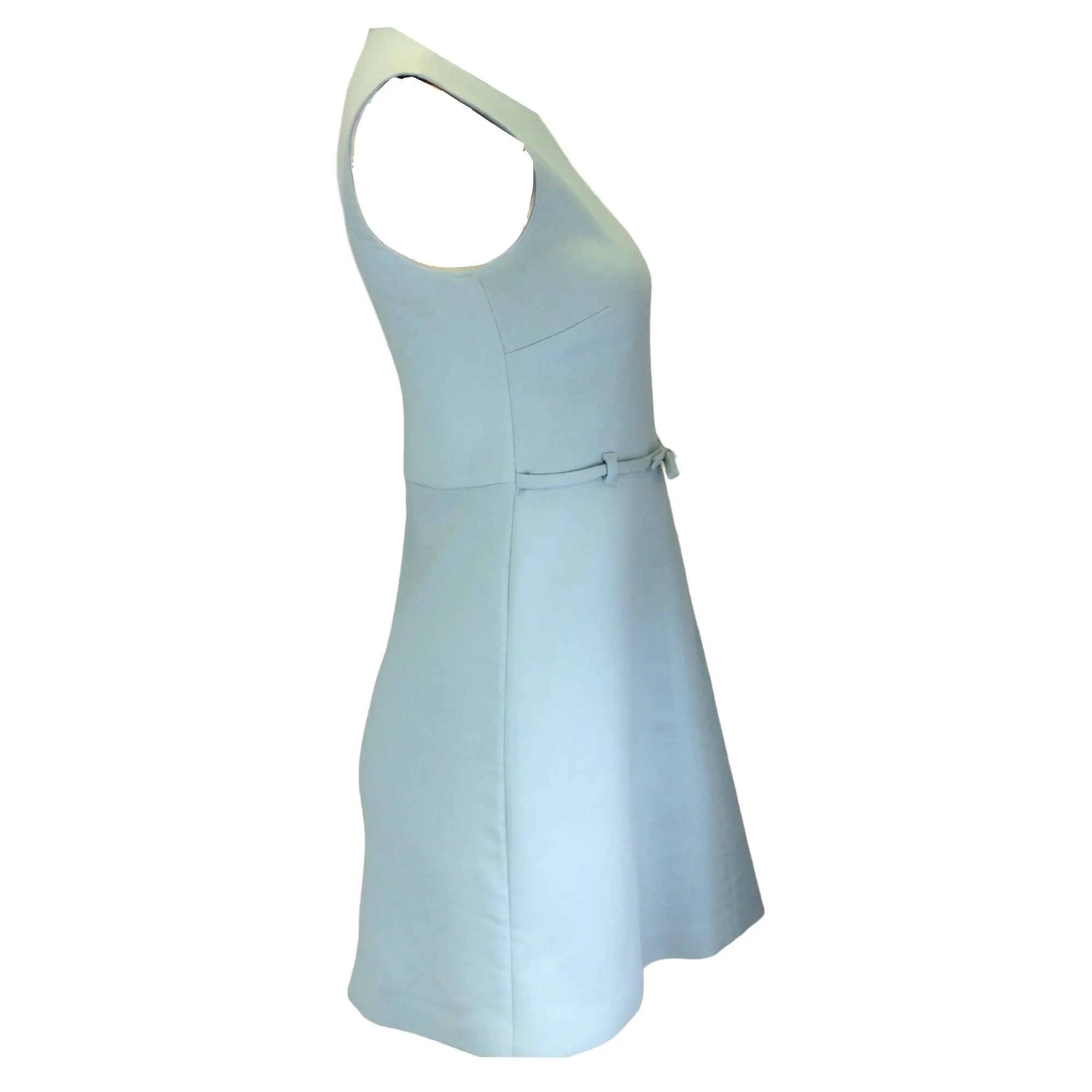 RED Valentino Light Blue Bow Detail Sleeveless Dress