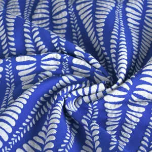 Royal Blue Jacquard Fabric 95326