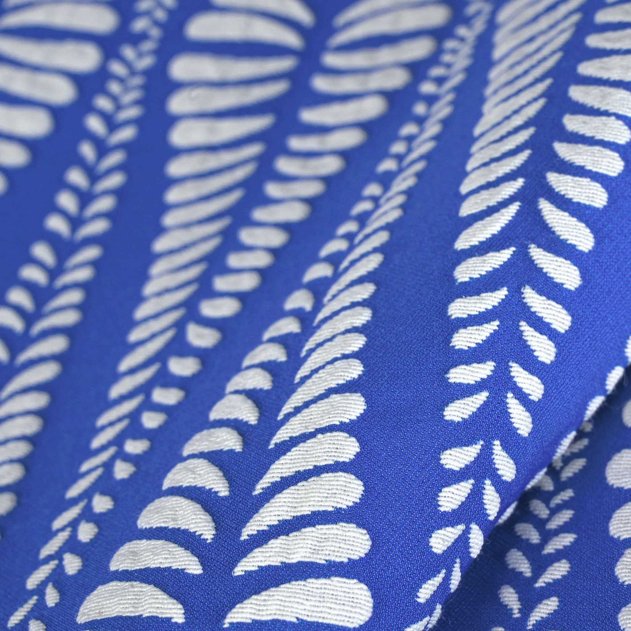 Royal Blue Jacquard Fabric 95326