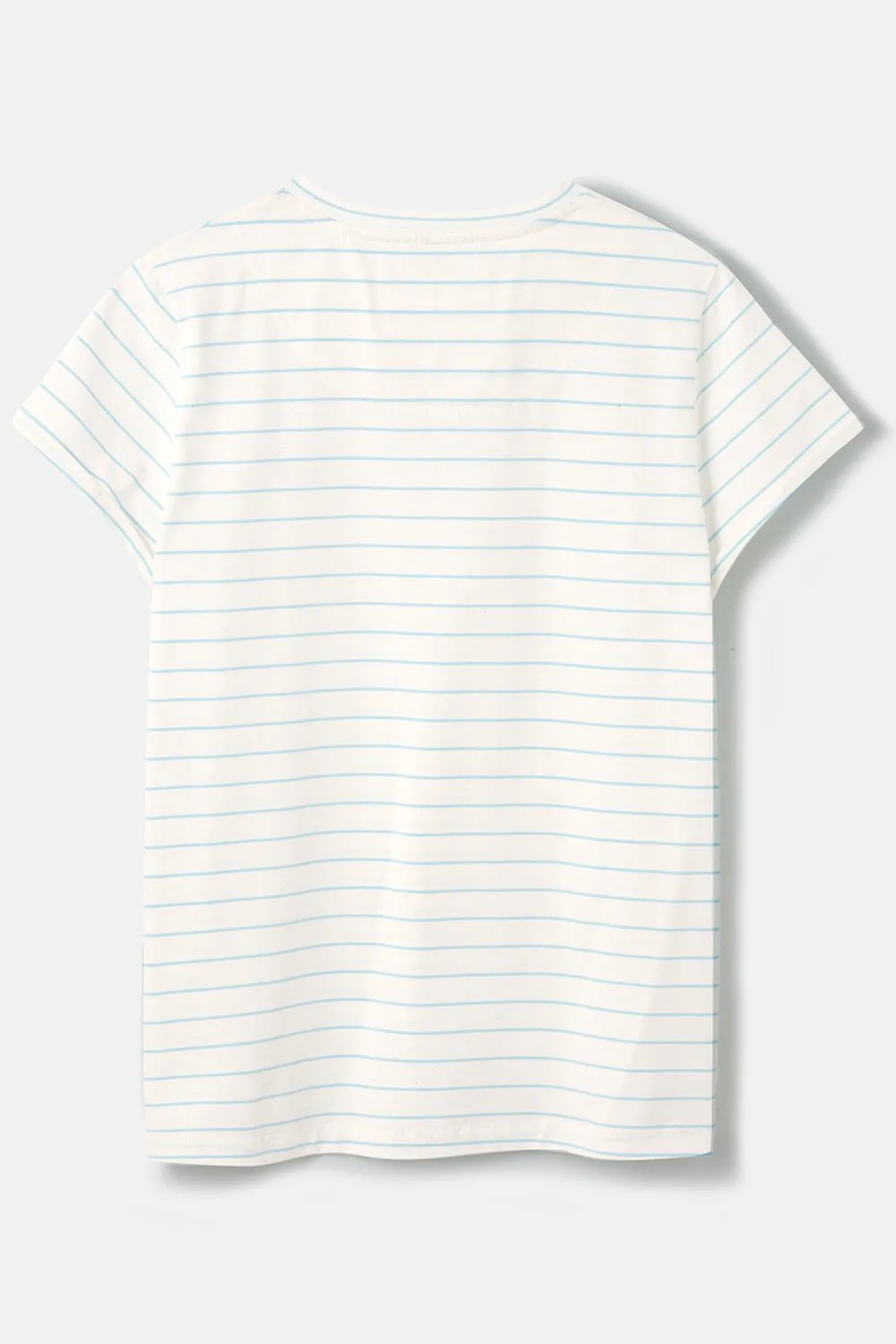 Seashore T Shirt - Cloud Pale Blue Stripe