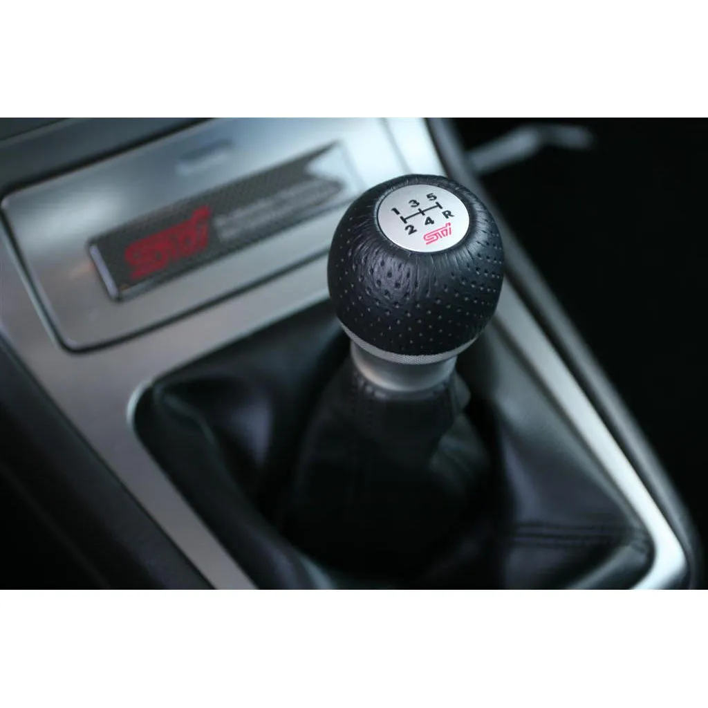 STI Leather/Aluminum Shift Knob - 5MT