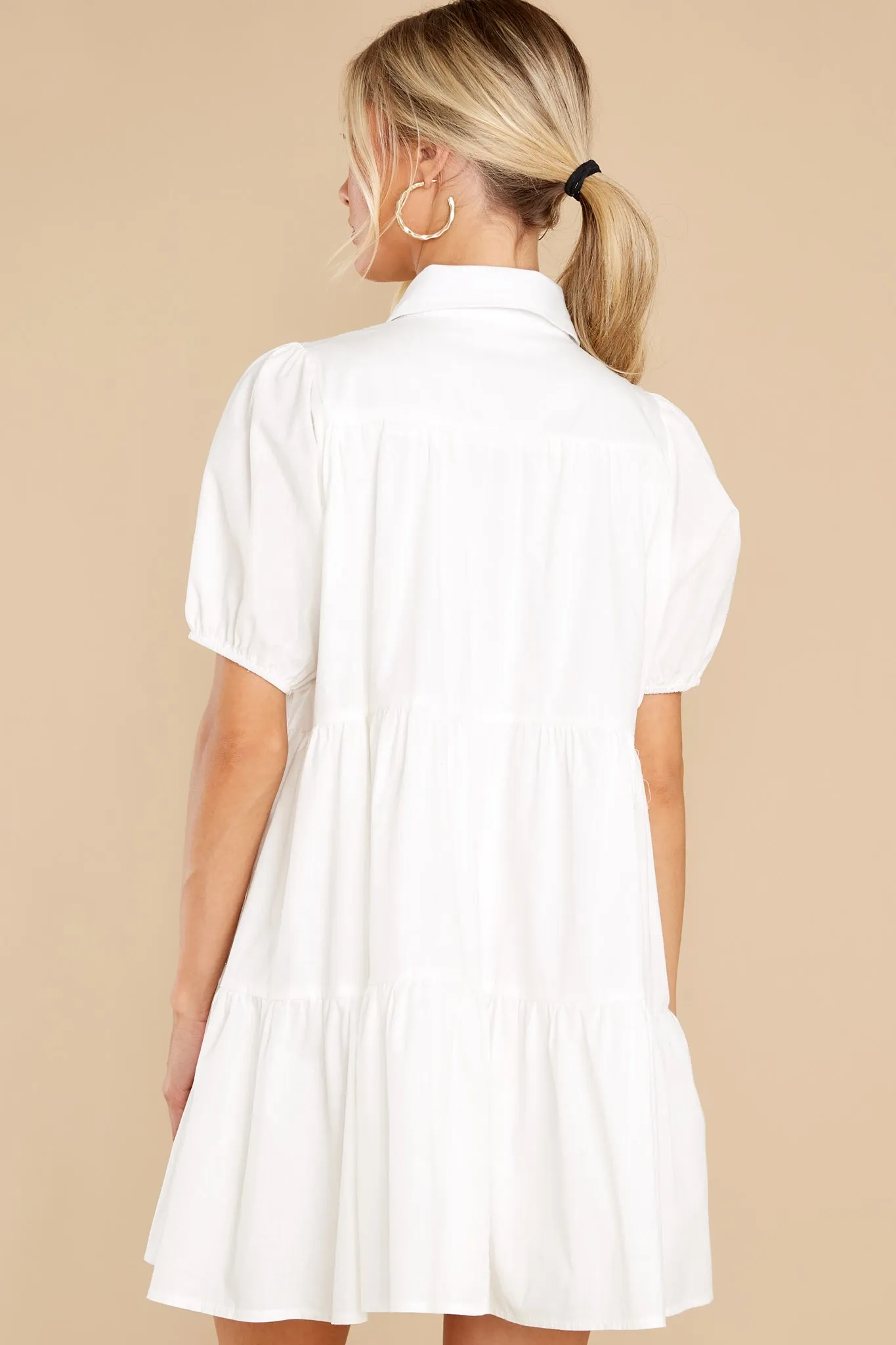 Struck By Beauty White Cotton Dress