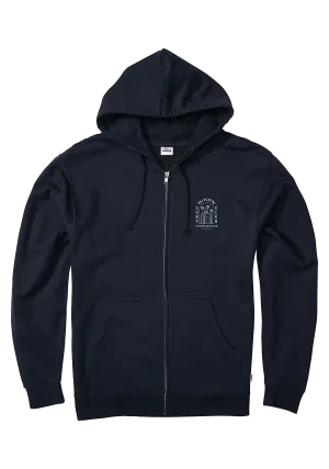 Temple Zip Hoodie - Navy