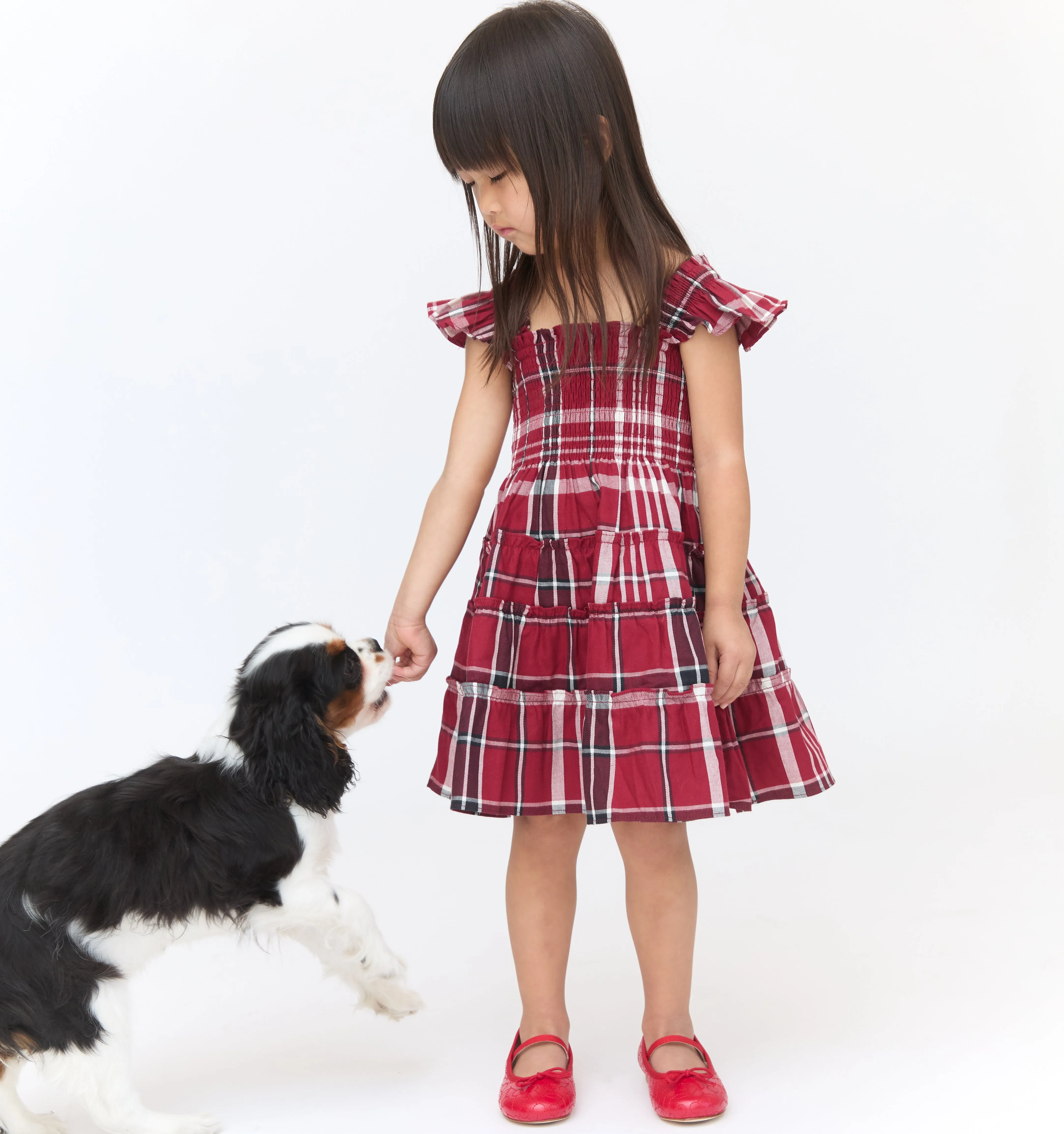 The Tiny Ellie Nap Dress - Crimson Tartan