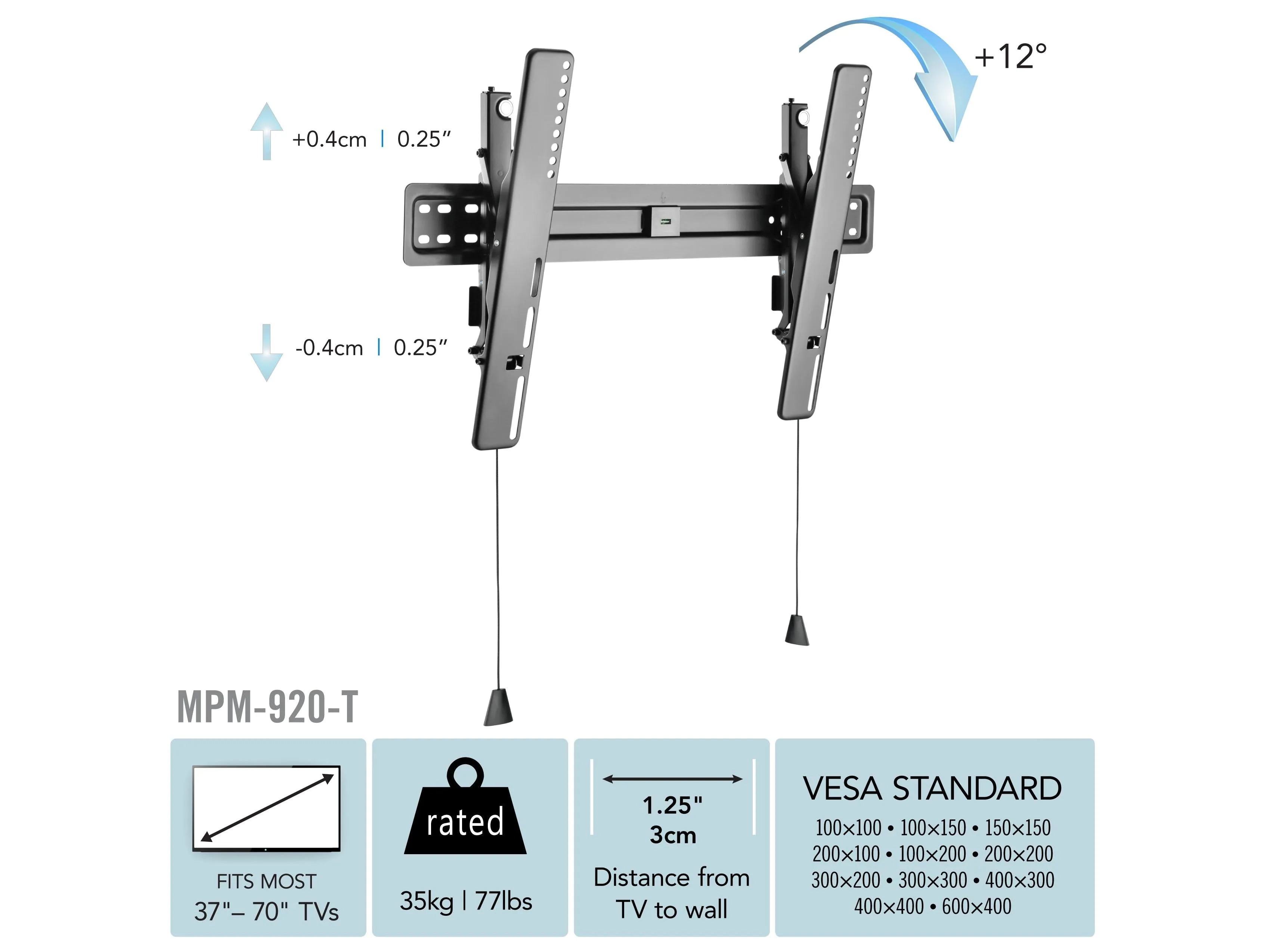 Tilting TV Wall Mount for 37" - 70" TVs