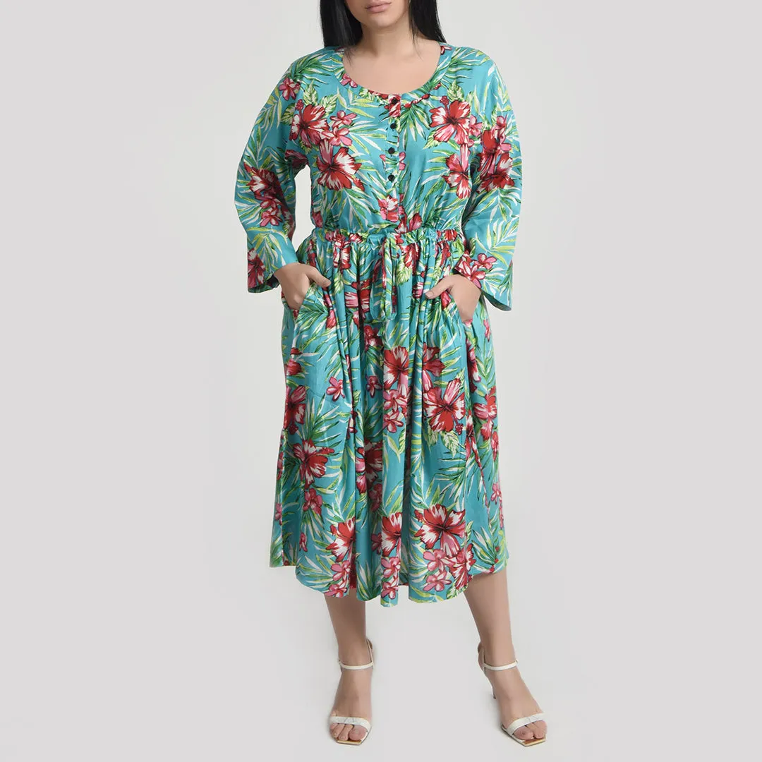 Turquoise Midi Dress Size 14-30 A2