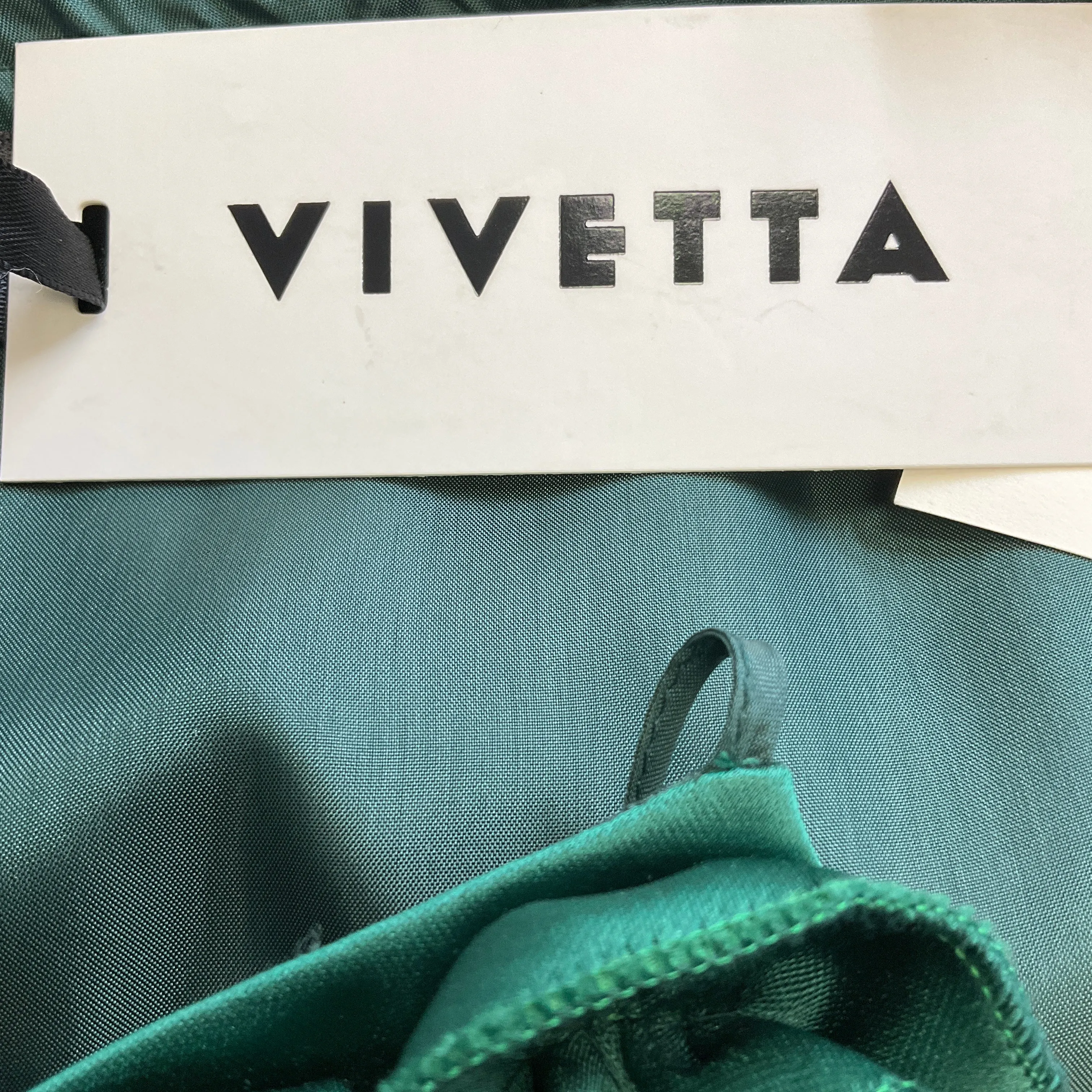 Vivetta Green Oslo Duchesse Mini Dress