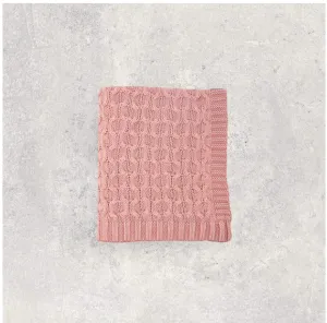 Washed Curvy Pink Throw Blanket