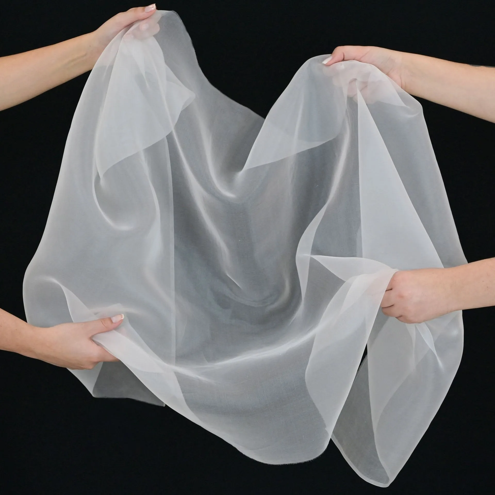 White Organza Fabric 98890