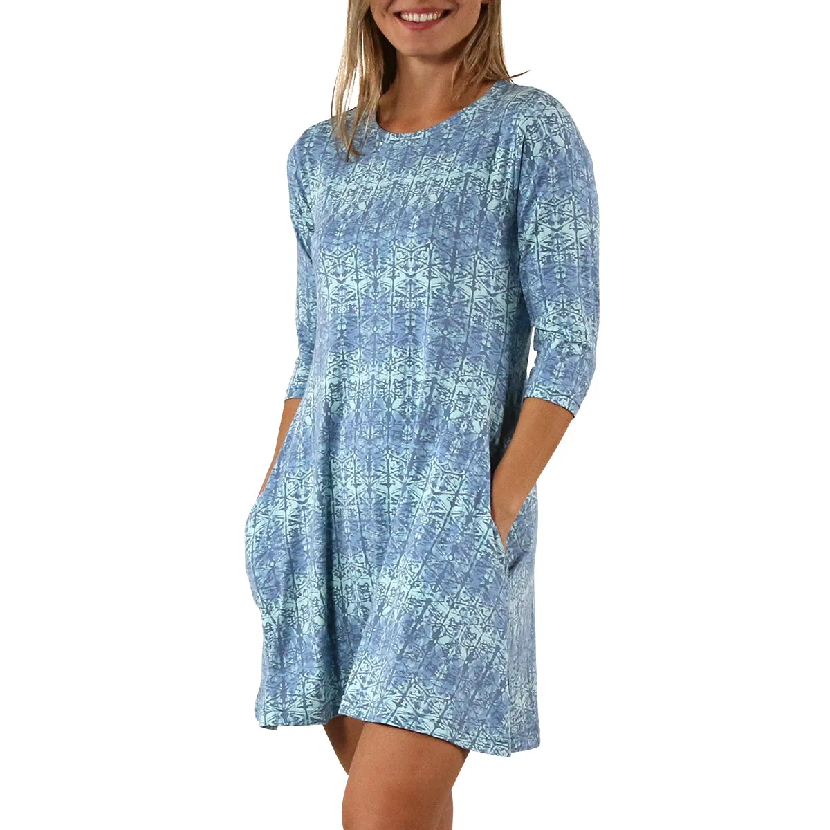 Women's 3/4 Sleeve Swing Dress