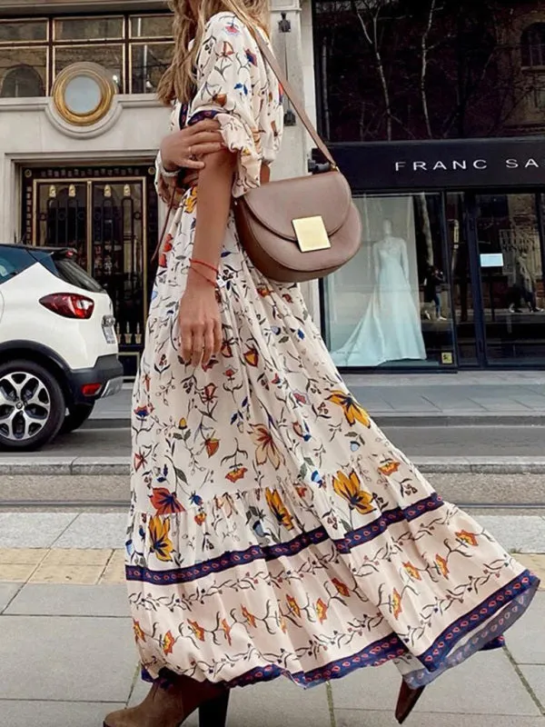 Women's Printed Bohemian Long Dress