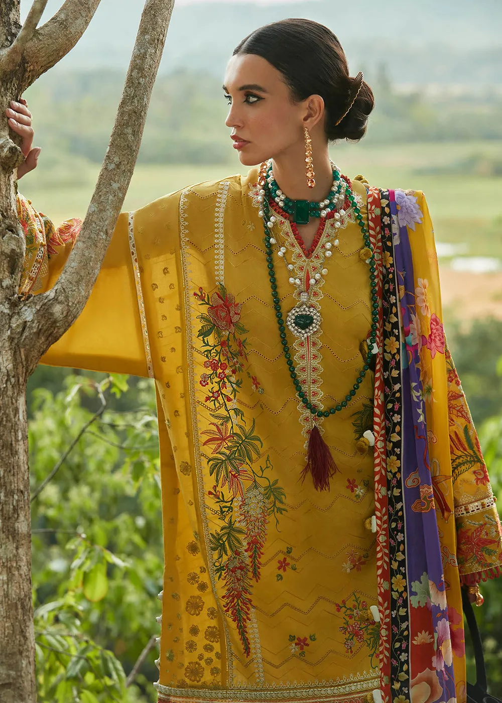 Yellow Lawn Suit - Elan - Luxury Lawn '23 - ERINA-EL23-04A